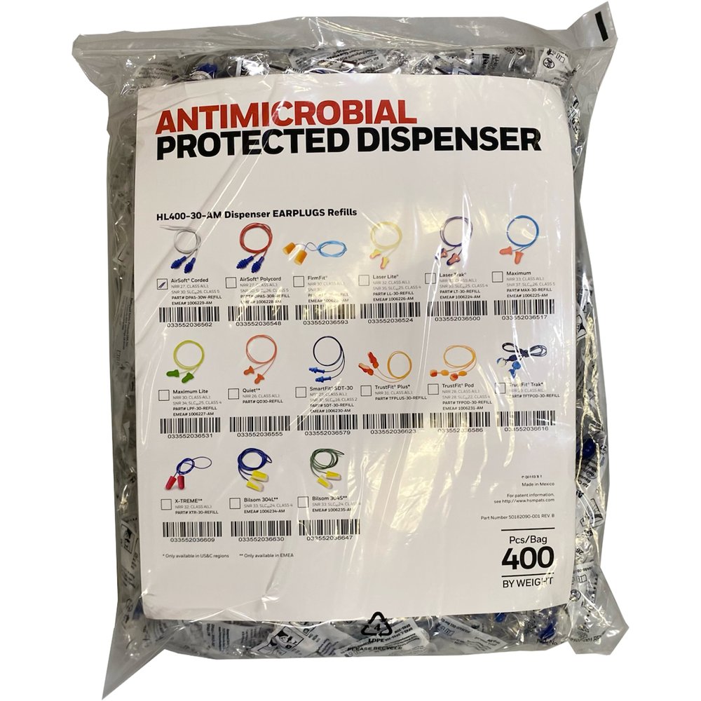 Howard Leight by PIP HL400 Refill Earplugs DPAS-30W, 2000/Case
