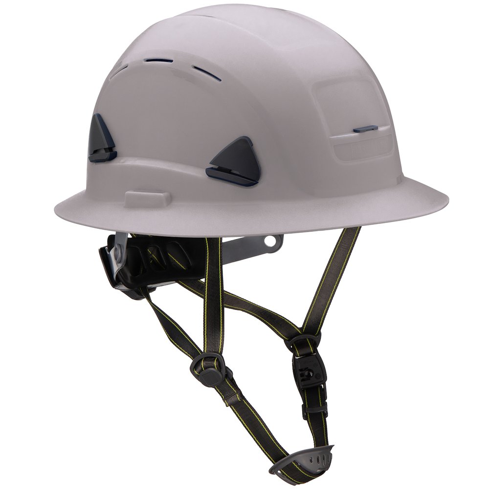 Fibre-Metal by PIP SFTY Helmet Full Brim Vented Gray