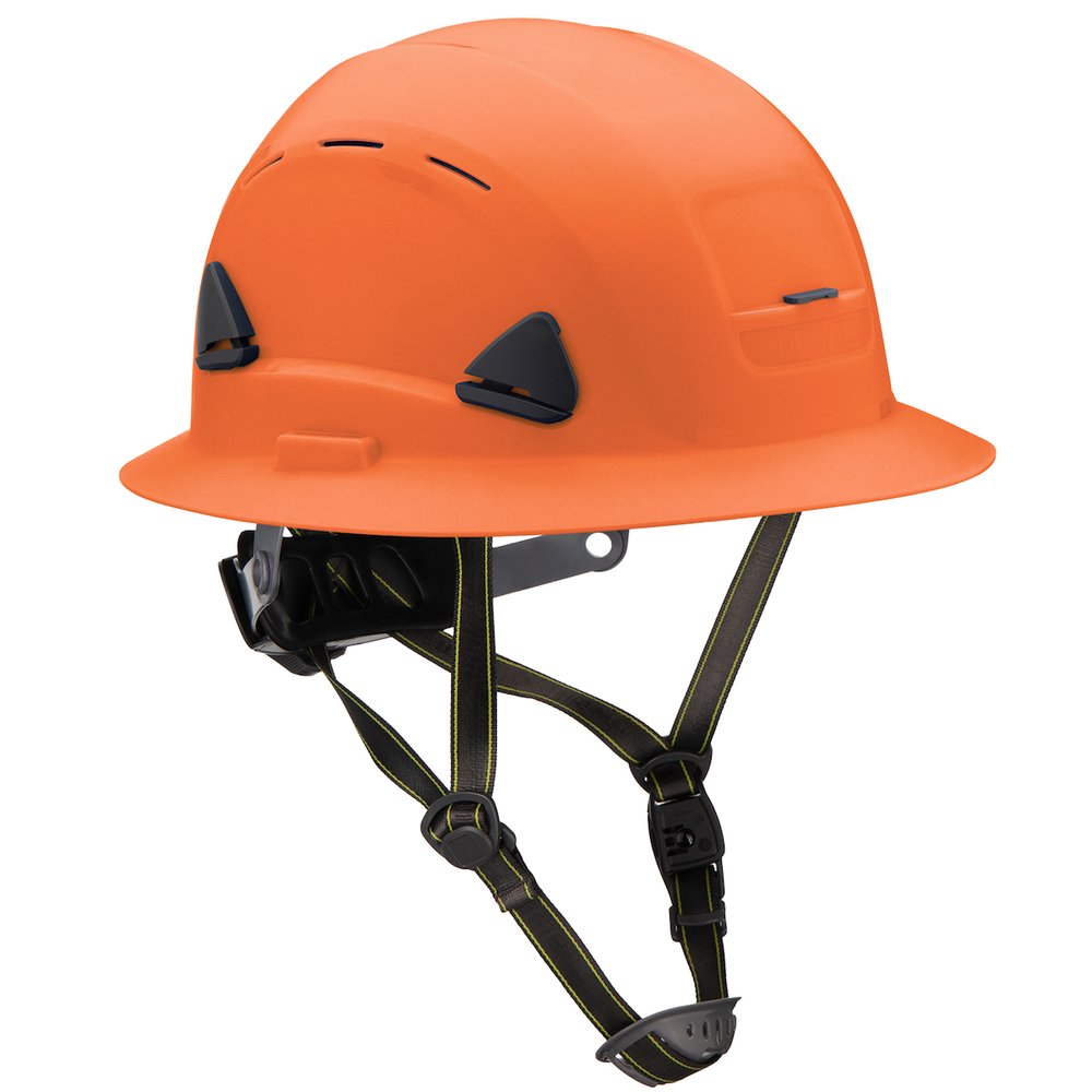 Fibre-Metal by PIP SFTY Helmet Full Brim Vented Orange High VIS