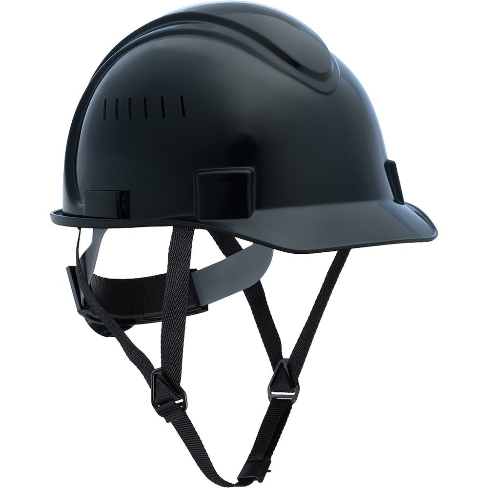 North Short Brim Hard Hat Vented Black, 20/Case