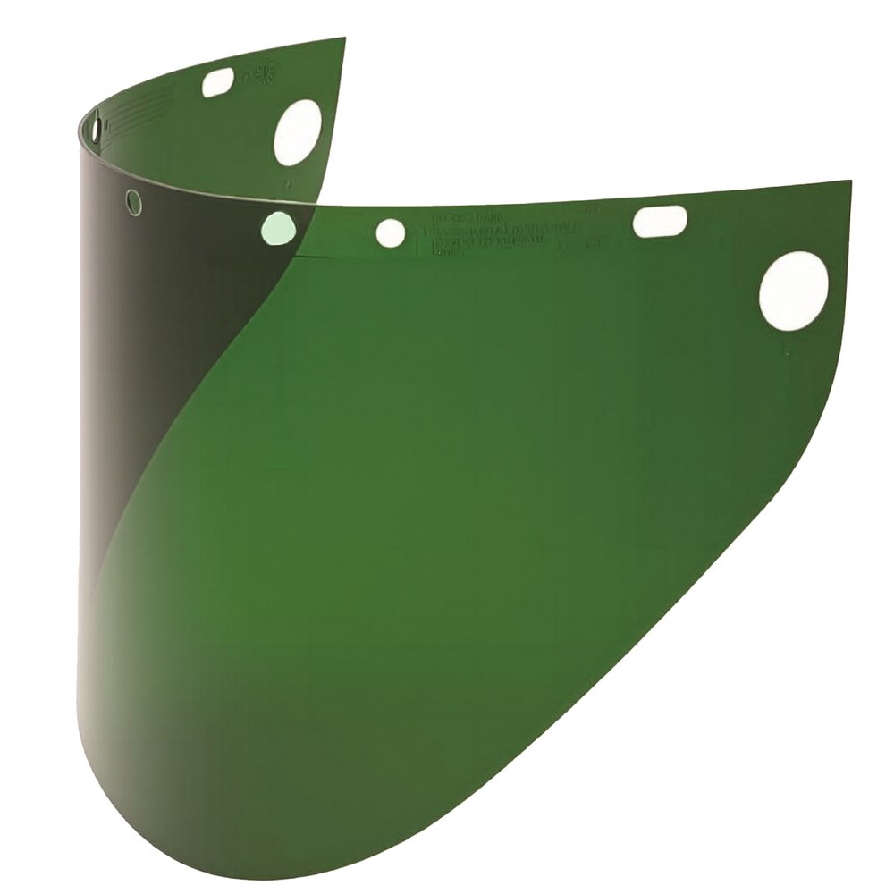 Fibre-Metal by PIP 19-3/4X19"DRK Green Faceshield .040"