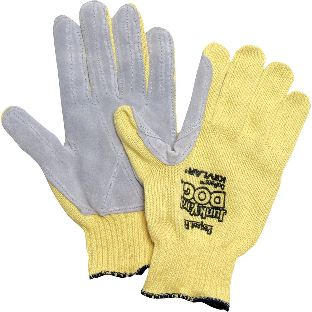 PIP Men's Junkyard DOG Kevlar String Glove Leather P, 12 Pairs/Dozen