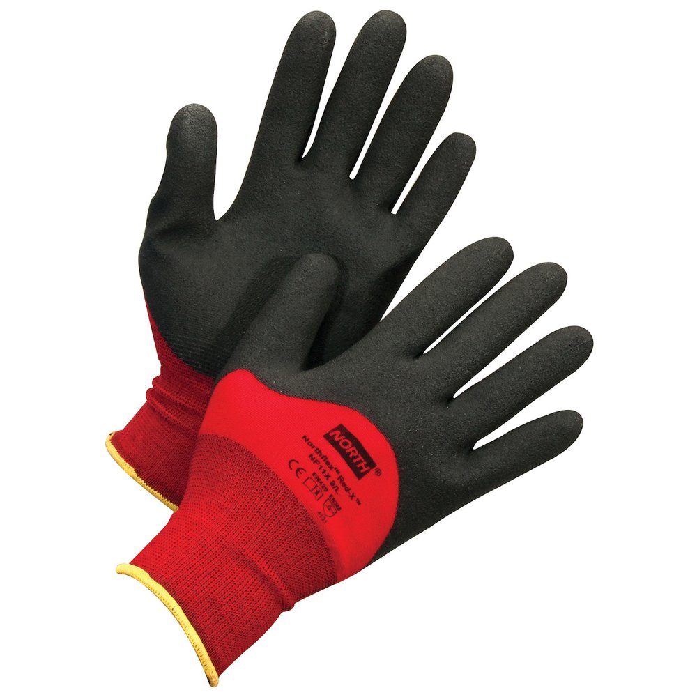 Northflex RED X Nylon 3/4 PVC Foam 7S, 12 Pairs/Dozen