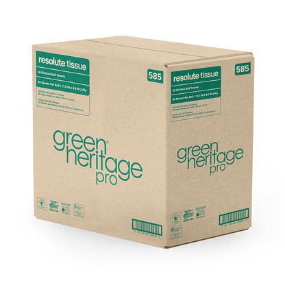 Green Heritage Pro White Kitchen Roll Toilet  2-ply, 85 sheets/roll, 24 cases/pallet