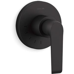 Single Handle Volume Control Valve Trim in Matte Black