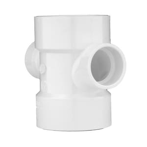 3X3X1-1/2X1-1/2 Pvc Dwv Dbl San Tee