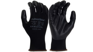 S Size 15 ga Foam Coated Nitrile and Nylon Disposable Gloves