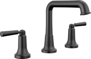 Two Handle Widespread Bathroom Sink Faucet in Matte Black