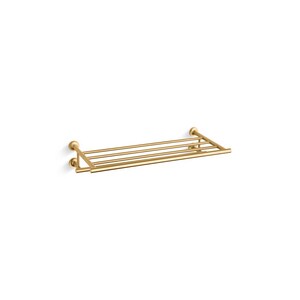 24 in. Towel Holder in Vibrant Brushed Moderne Brass