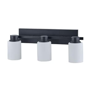 60W 3-Light Vanity Fixture in Matte Black