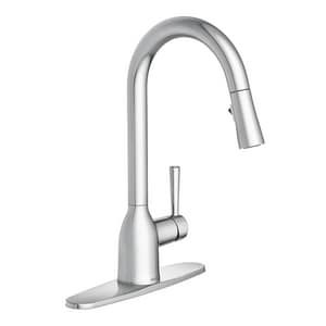 Single Handle Pull Down Kitchen Faucet in Chrome