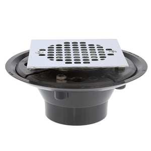2 in - 3 in. Push On Plastic Chrome Plated Floor Drain