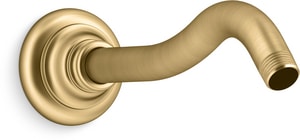 10-11/16 in. Shower Arm and Flange in Vibrant® Brushed Moderne Brass