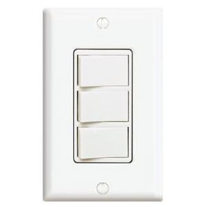 15A 120V 1-Pole Combination Switch in White