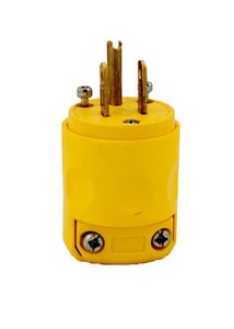 15A 125V Pvc Grnd Plug Yell