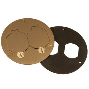 Rnd Flr Bx Dup Brs Cvr W/ Flip Lids