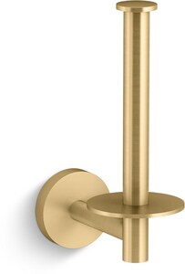 Wall Toilet Tissue Holder in Vibrant® Brushed Moderne Brass