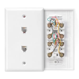 Whit 4 Conductor Dup Wall Jack