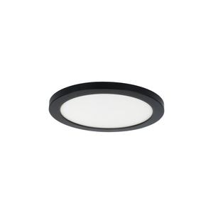 9 in. LED Color Selectable Round Flat Panel Ceiling Fixture in Matte Black