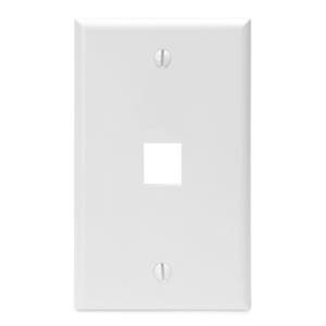 1-Gang 1-Port Standard Wall Plate in White