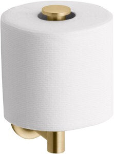 Vertical and Wall Toilet Tissue Holder in Vibrant® Brushed Moderne Brass
