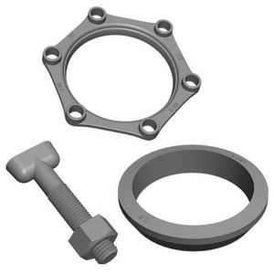 8 in. Ductile Iron, Low Alloy Steel, Plastic and Rubber Mechanical Joint Accessory Pack