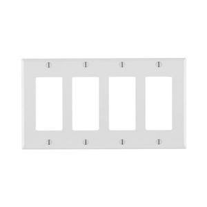 4G Decora Wall Plt 4 Dev Whit