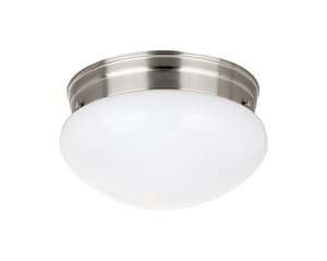 9 in. LED Mushroom Fixture in Brushed Nickel