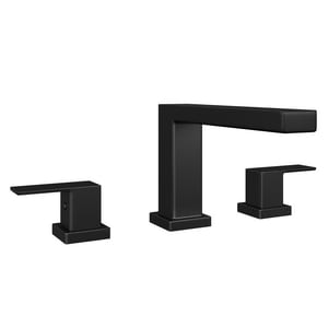 Two Handle Roman Tub Faucet in Matte Black
