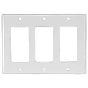 3G Decora Wall Plt 3 Dev Whit
