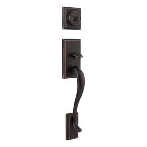 Hawthorne Single Cylinder Exterior Only Handleset Featuring Smartkey Security In Venetian Bronze