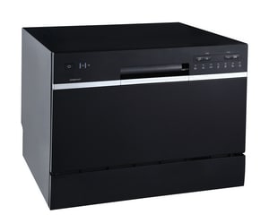6 Place Setting Countertop Dishwasher - Black