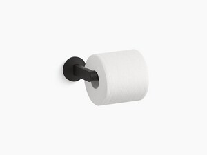 Wall Mount Pivoting Toilet Tissue Holder in Matte Black