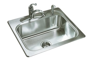 25X22 3H 1B 6.5 Ss Sink Sgl Pk