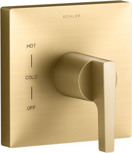 Single Handle Bathtub & Shower Faucet in Vibrant® Brushed Moderne Brass (Trim Only)