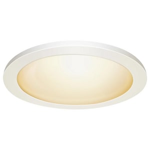 1 x 11 in. 12.5W 1-Light Integrated LED Flush Mount Ceiling Fixture in White