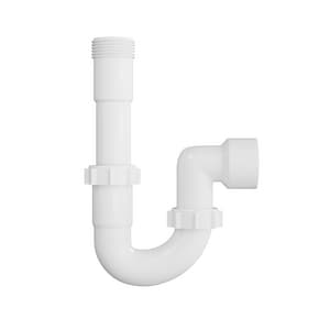 1-1/2 Plas P Trap Sj W/Ext Tube Wh