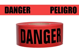 3X1000 Barr Tape Dngr Peligro Red.