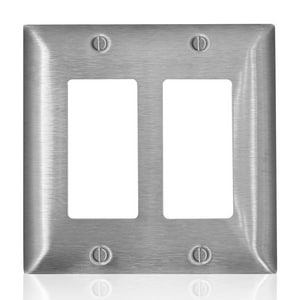 Ss 2 Gang Mid Sz Decora Wallplate
