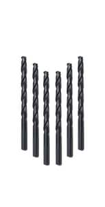 3/8 in. 3-Flat Jobber Drill Bit Set (6-Piece)