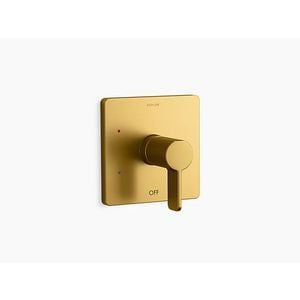 Single Handle Pressure Balancing Valve Trim in Vibrant® Brushed Moderne Brass
