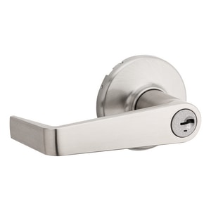 Kingston Keyed Entry Lever with SmartKey Security in Satin Nickel