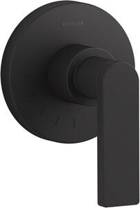 Single Handle Pressure Balancing Valve Trim in Matte Black