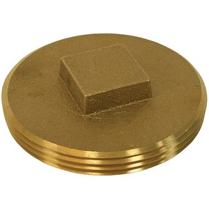 3-1/2 in. Raised Head Brass Plug