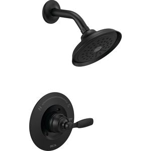 One Handle Single Function Shower Faucet in Matte Black (Trim Only)