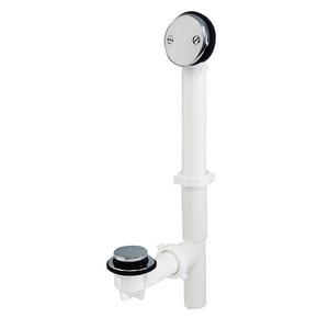 Plastic Toe-Tap Drain in Chrome