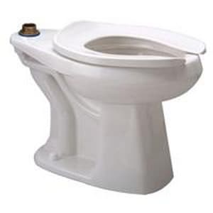 1.1 gpf Elongated Floor Mount Bowl Toilet in White