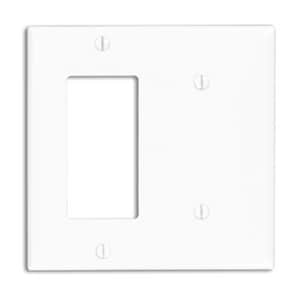 2G 1 Blnk 1 Dev Comb Wall Plt Whit