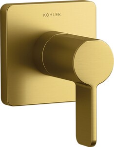 Single Handle Diverter Valve Trim in Vibrant Brushed Moderne Brass
