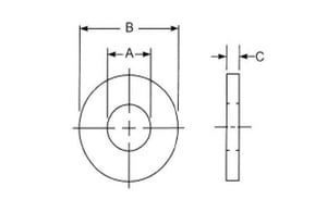 1/4 X 47/64 Flt Wshr Zn 100Pk